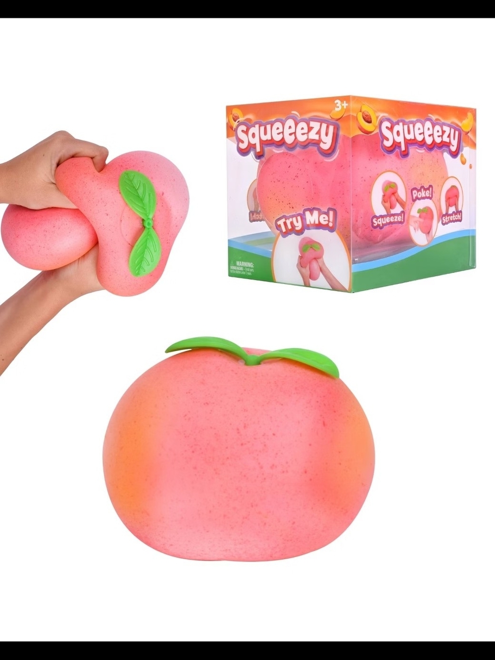 Squeezy Peach Squishy Stress Toy - NEW